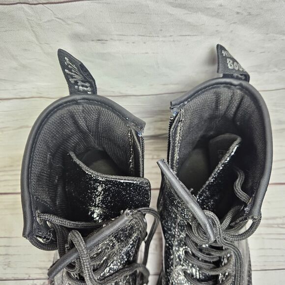 Dr. Martens Air Wair Boots Size USL 6 USM 5 Bouncing Soles 1460Y Black Combat - Picture 10 of 11